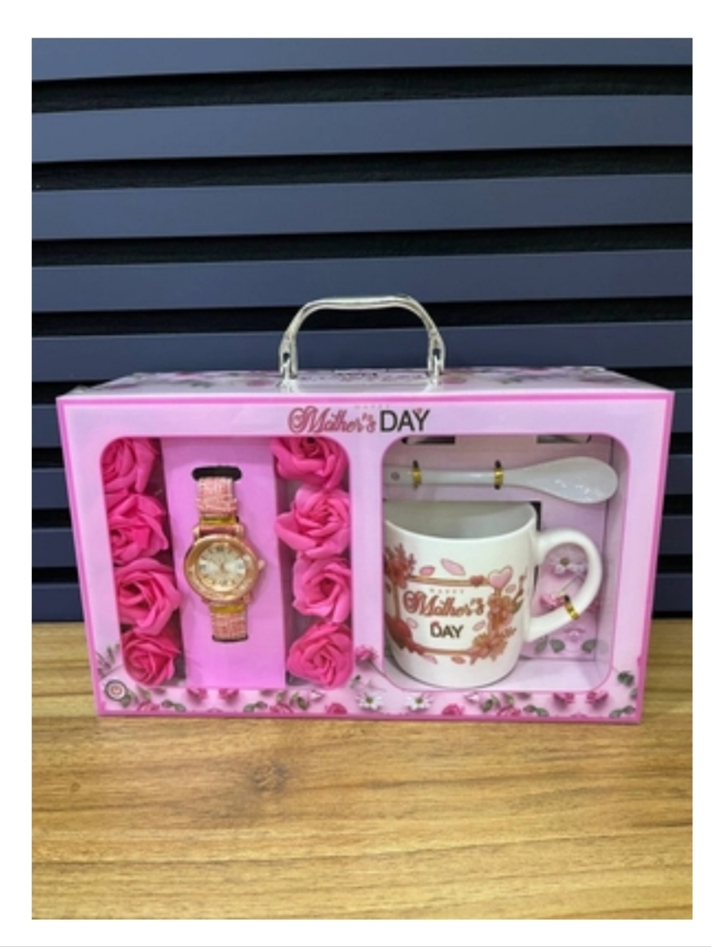 🆕Mother's Day Gift Set Pink Lovers (Cup + Spoon + Watch)